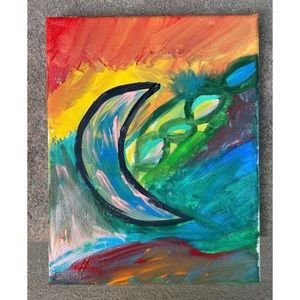 “Interstellar Communication” acrylic painting